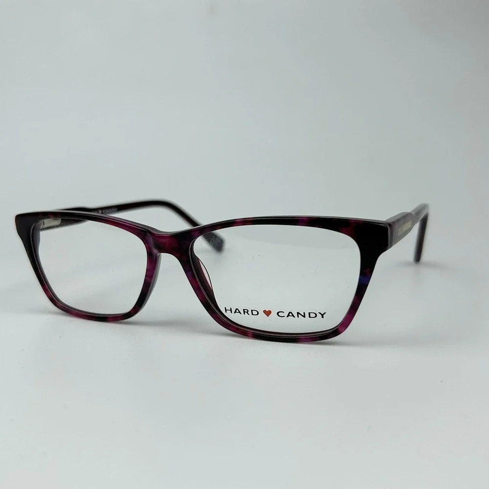 Hard Candy HC37 Pursh Womens Eyeglasses Frame Purple Black Full Rim 53-14-135 mm